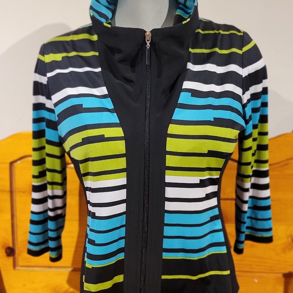 Joseph Ribkoff Multicolor Striped Sweater - Picture 6 of 13